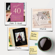 T4 Studio 40th Birthday Invitations