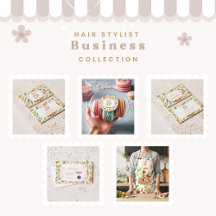 Peach Floral Hair Stylist Business