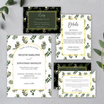 Modern Rustic Botanical Elegant Wedding