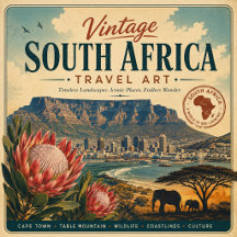 Vintage South Africa Travel Art