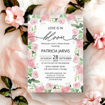 Love Is In Bloom Delicate Floral Bridal Shower 