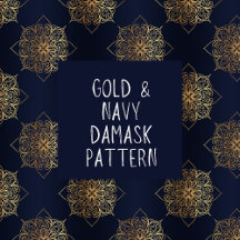 Gold Mandala Damask