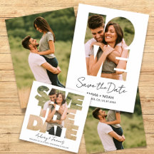 Modern Photo Save the Date & Wedding Invitations