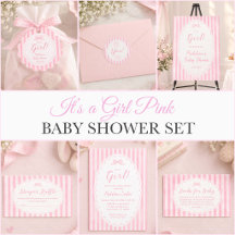 It’s A Girl Pink Baby Shower Collection
