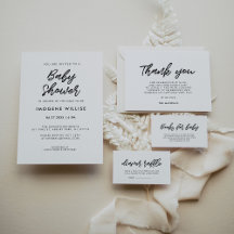 Modern typography baby shower