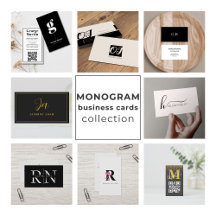 Monogram business cards