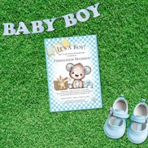 Cute Brown Teddy Bear Picnic Baby Shower Sets