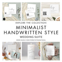 Modern Minimalism Handwriting Script Wedding