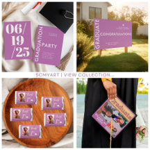 Modern Bold Purple Graduation Party