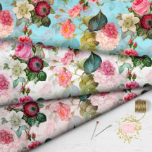 Redouté Flowers Roses Gift Wrappping 