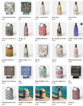can coolers,gold,beautiful,elegant,floral,vintage,