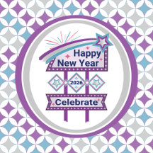 Retro Happy New Year Sign – Celebrate Marquee