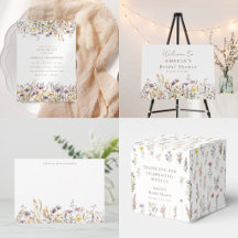 Purple Meadow Wildflowers Bridal Shower Suite