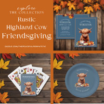 Rustic Highland Cow Friendsgiving