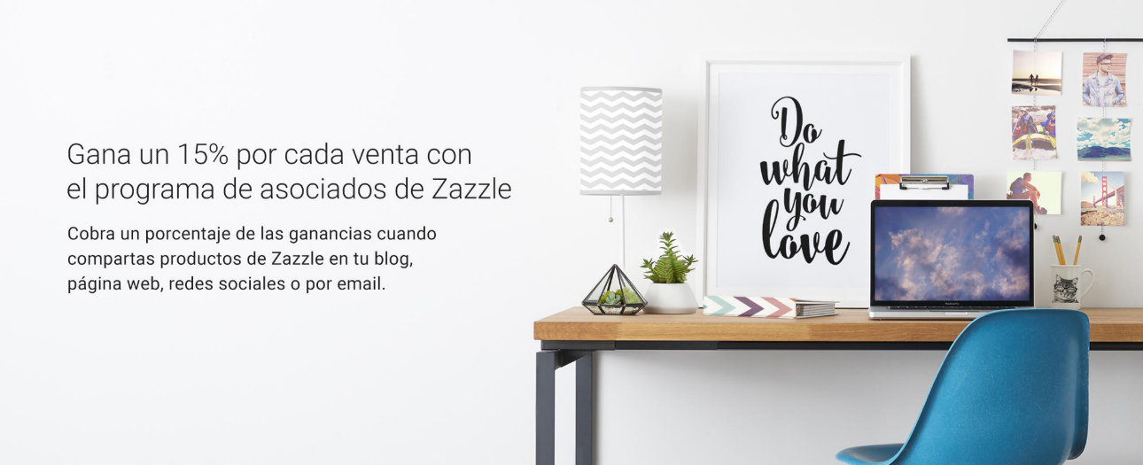 Gana un 15% por cada venta con el programa de asociados de Zazzle