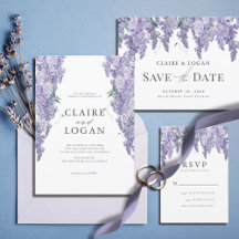 Wisteria Purple Watercolor Wedding Collection