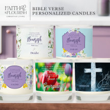 Bible Scripture Verse Personalized Candles