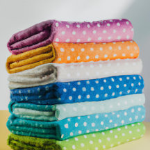 Colorful Polka Dot Bath Towels