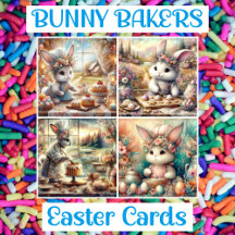 Bunny Bakers Easter Cards