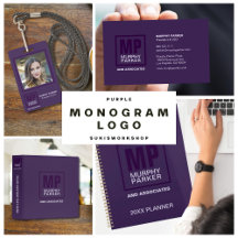 Monogram Logo - Sophisticated Elegant Purple