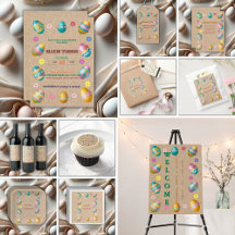 Craft Colorful Floral Easter Eggs Baby Shower