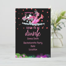 Golf Bachelorette Party Black and Pink theme