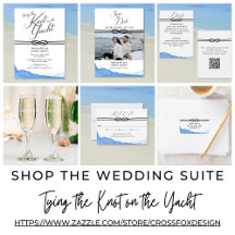 Tying the Knot on the Yacht Ocean Blue Watercolor