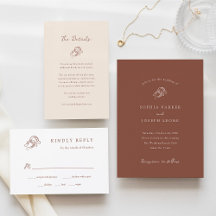 Minimalist Horseshoe   Rustic Brown Wedding