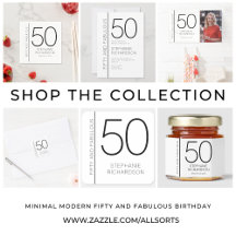 Minimal Modern Fifty and Fabulous Birthday