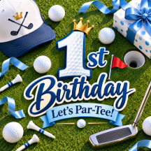 Golf 1st Birthday Let's Par Tee