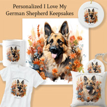 I Love my German Shepherd Dog Portrait Gifts