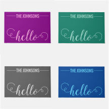 HELLO Doormat Welcome Mat Collection
