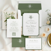 Classic Sage Green Monogram Wedding Collection