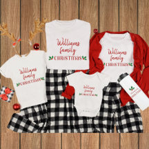 Matching Family Christmas - Green & Red Holly