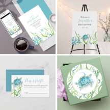 Green and White Under Water Botanicals