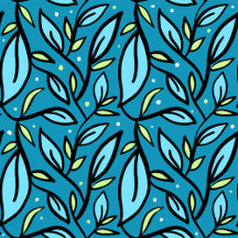 Leaves in blue