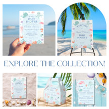 Adorable Aqua Under the Sea Baby Shower Collection