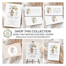 We Can Bearly Wait Bear Balloon Baby Shower 