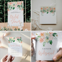 Blush Floral Bridal Shower Collection   ISABELLA