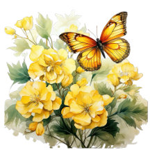 Yellow Hydrangea And Butterfly Wedding Suite