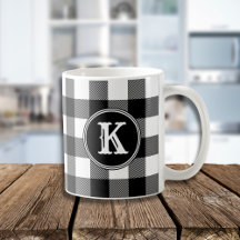 Rustic Chic Black and White Monogram