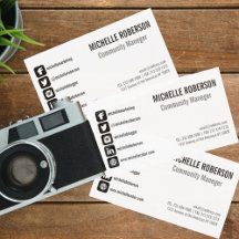 4U Social Icons & Custom Photo Business cards