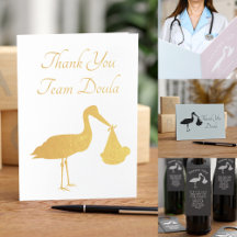 Thank You Cards for Doula, Nurse and Midwife