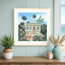 Sea Foam Green Beach House – Coastal Cottage Style