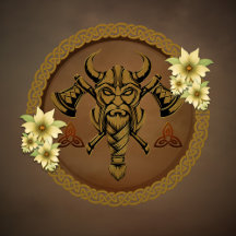 The fearless viking with Helmet with horns. 