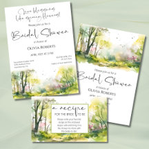 Rustic Woodland Spring Forest Bridal Shower 