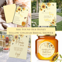 Yellow Gingham She Found Her Honey Bridal Shower