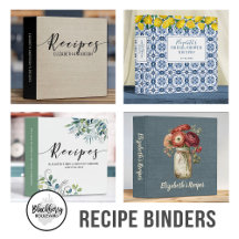 Personalized Cookbook Recipe Binders