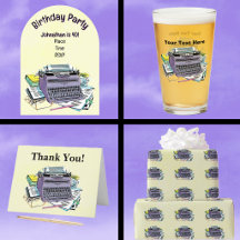 Tools for Writers Vintage Typewriter Books Pencils