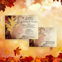 Painted Fall Leaves Wedding